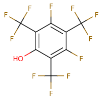 2d structure of 3,5-difluoro-2,4,6-tris(trifluoromethyl)phenol