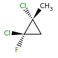 2d structure of (1R,2R)-1,2-dichloro-1-fluoro-2-methylcyclopropane