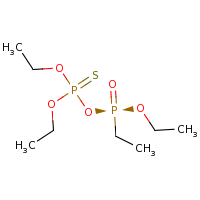 2d structure of (R)-diethoxy(sulfanylidene)-$l^{5}-phosphanyl ethyl ethylphosphonate