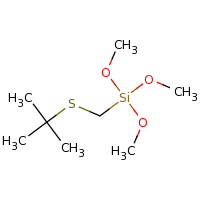 2d structure of [(tert-butylsulfanyl)methyl]trimethoxysilane