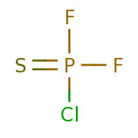 2d structure of chlorodifluoro-$l^{5}-phosphanethione
