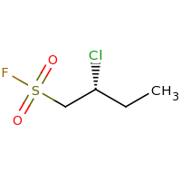 2d structure of (2R)-2-chlorobutane-1-sulfonyl fluoride