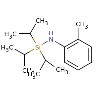 2d structure of 2-methyl-N-[tris(propan-2-yl)silyl]aniline