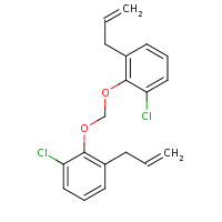 2d structure of 1-chloro-2-[2-chloro-6-(prop-2-en-1-yl)phenoxymethoxy]-3-(prop-2-en-1-yl)benzene