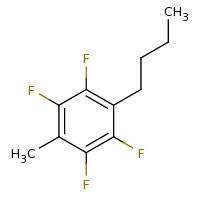 2d structure of 1-butyl-2,3,5,6-tetrafluoro-4-methylbenzene