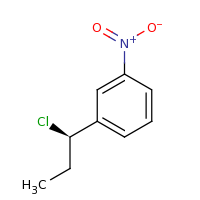 2d structure of 1-[(1R)-1-chloropropyl]-3-nitrobenzene