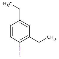 2d structure of 2,4-diethyl-1-iodobenzene