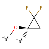 2d structure of (2R)-1,1-difluoro-2-methoxy-2-methylcyclopropane