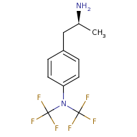 2d structure of 4-[(2S)-2-aminopropyl]-N,N-bis(trifluoromethyl)aniline