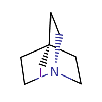 2d structure of 4-iodo-1-azabicyclo[2.2.2]octane