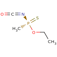 2d structure of (R)-ethoxy(isocyanato)methyl-$l^{5}-phosphanethione