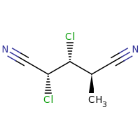 2d structure of (2R,3R,4R)-2,3-dichloro-4-methylpentanedinitrile