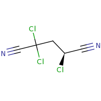 2d structure of (4S)-2,2,4-trichloropentanedinitrile