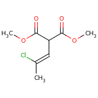 2d structure of 1,3-dimethyl 2-[(1Z)-2-chloroprop-1-en-1-yl]propanedioate