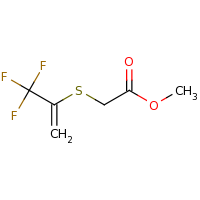 2d structure of methyl 2-[(3,3,3-trifluoroprop-1-en-2-yl)sulfanyl]acetate