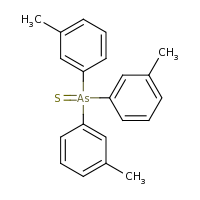 2d structure of tris(3-methylphenyl)-$l^{5}-arsanethione