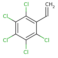 2d structure of 1,2,3,4,5-pentachloro-6-ethenylbenzene