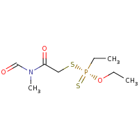 2d structure of (S)-ethyl ethyl({[formyl(methyl)carbamoyl]methyl}sulfanyl)sulfanylidenephosphinite