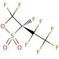 2d structure of (3R)-3,4,4-trifluoro-3-(1,1,2,2,2-pentafluoroethyl)-1,2$l^{6}-oxathietane-2,2-dione