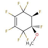 2d structure of (4S,5S)-1,2,3,3,4,5,6,6-octafluoro-4-methoxycyclohex-1-ene