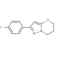 2d structure of 2-(4-fluorophenyl)-5H,6H,7H-pyrazolo[3,2-b][1,3]oxazine