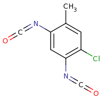 2d structure of 1-chloro-2,4-diisocyanato-5-methylbenzene
