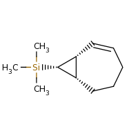 2d structure of (1R,7S,8S)-bicyclo[5.1.0]oct-2-en-8-yltrimethylsilane