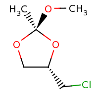 2d structure of (2R,4S)-4-(chloromethyl)-2-methoxy-2-methyl-1,3-dioxolane