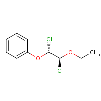 2d structure of [(1R,2S)-1,2-dichloro-2-ethoxyethoxy]benzene