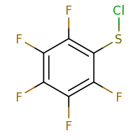 2d structure of 1-(chlorosulfanyl)-2,3,4,5,6-pentafluorobenzene