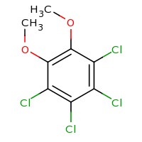 2d structure of 1,2,3,4-tetrachloro-5,6-dimethoxybenzene