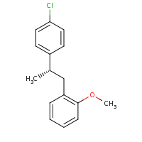 2d structure of 1-[(2S)-2-(4-chlorophenyl)propyl]-2-methoxybenzene
