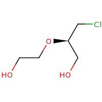 2d structure of (2R)-3-chloro-2-(2-hydroxyethoxy)propan-1-ol