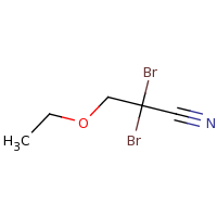 2d structure of 2,2-dibromo-3-ethoxypropanenitrile