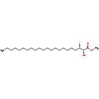 2d structure of methyl (2R,3R)-2-hydroxy-3-iododocosanoate