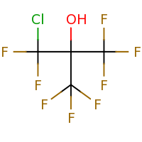 2d structure of 1-chloro-1,1,3,3,3-pentafluoro-2-(trifluoromethyl)propan-2-ol