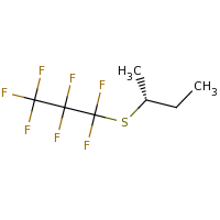 2d structure of (2R)-2-[(1,1,2,2,3,3,3-heptafluoropropyl)sulfanyl]butane