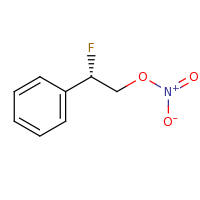 2d structure of (2S)-2-fluoro-2-phenylethyl nitrate