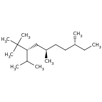 2d structure of (3R,5R,8R)-2,2,5,8-tetramethyl-3-(propan-2-yl)decane