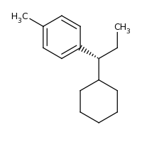 2d structure of 1-[(1R)-1-cyclohexylpropyl]-4-methylbenzene