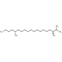 2d structure of (3S,15R)-2,3,15-trimethylnonadecane