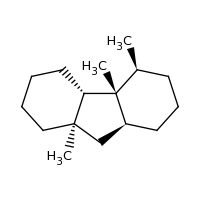 2d structure of (4S,4aR,4bS,8aR,9aS)-4,4a,8a-trimethyl-dodecahydro-1H-fluorene