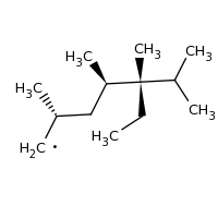 2d structure of (2R,4R,5S)-5-ethyl-2,4,5,6-tetramethylheptyl