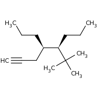 2d structure of (4R,5R)-5-tert-butyl-4-propyloct-1-yne