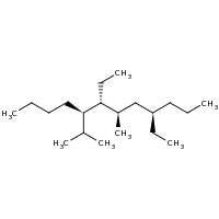 2d structure of (4R,6R,7R,8R)-4,7-diethyl-6-methyl-8-(propan-2-yl)dodecane
