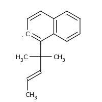 2d structure of 1-[(3E)-2-methylpent-3-en-2-yl]naphthalen-2-yl