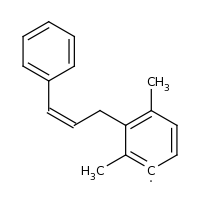 2d structure of 2,4-dimethyl-3-[(2Z)-3-phenylprop-2-en-1-yl]phenyl