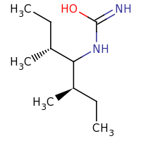 2d structure of N-[(3R,5R)-3,5-dimethylheptan-4-yl]carbamimidic acid