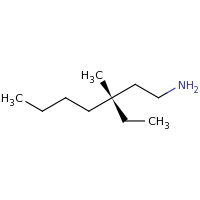 2d structure of (3R)-3-ethyl-3-methylheptan-1-amine