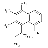 2d structure of 4-[(2R)-butan-2-yl]-1,2,3,5-tetramethylnaphthalene